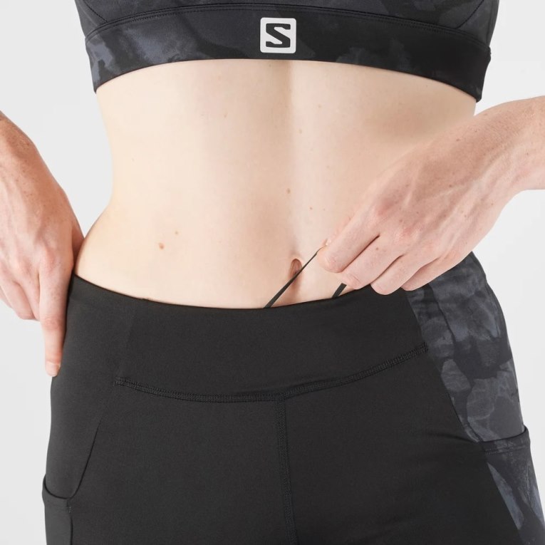 Salomon Cross Run 25'' Women's Running Tights Black | CA 20B71